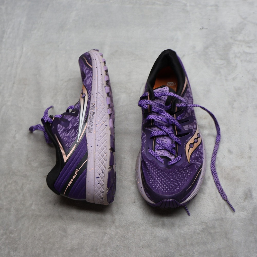 Saucony Womens 8.5 Running Shoes Purple Guide ISO 2 TR Mesh Performance Athletic